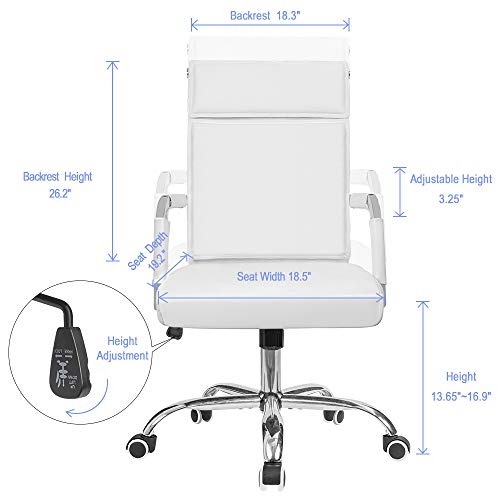 image for Homall Office Chair Mid-Back Computer Chair Modern Desk Chair PU Leath
