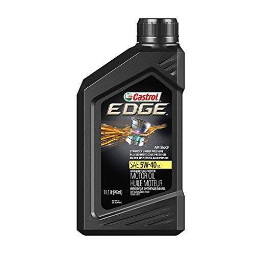 Castrol 06249 EDGE 5W-40 Advanced Full Synthetic Motor Oil, 1 Quart, 6 Pack