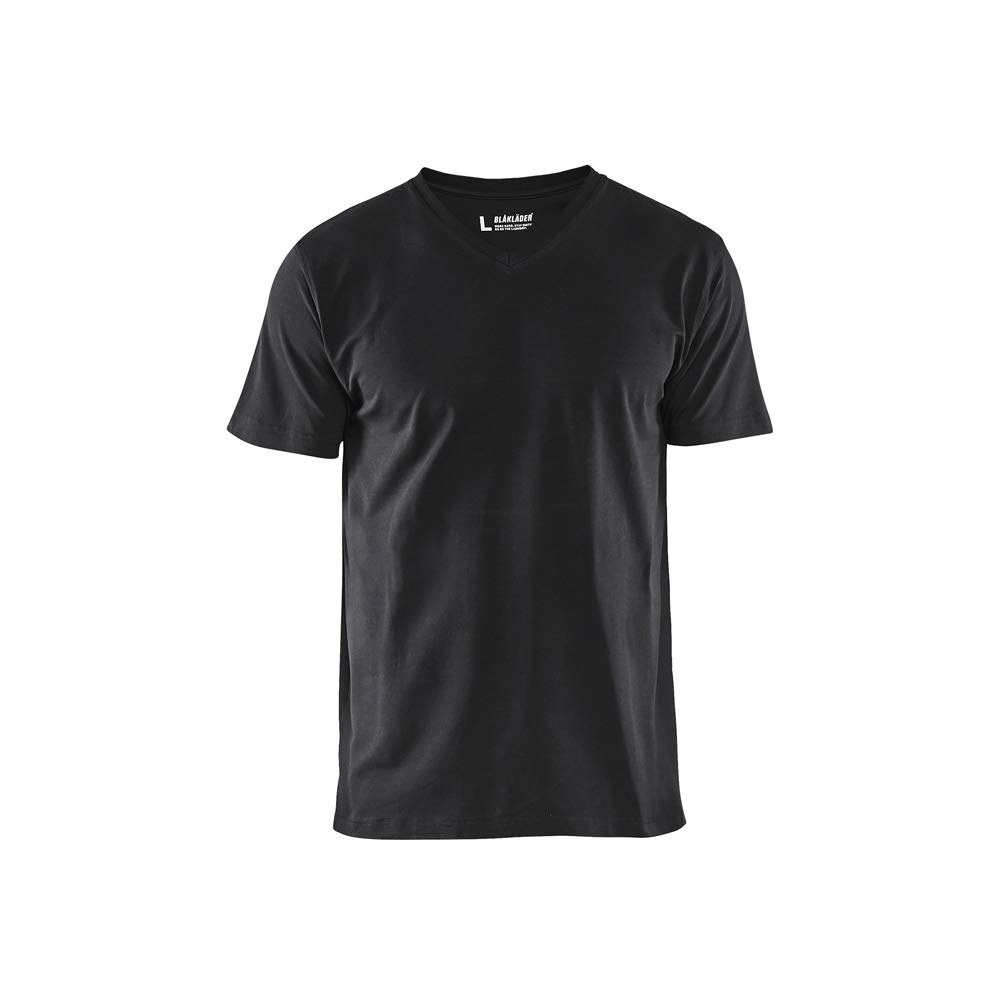 Blaklader 336010299900XXL V-Neck T-Shirt, Black, XXL