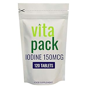 Iodine Supplements 150mcg Tablets – 120 Pack – for Pregnancy & Thyroid Health – Suitable for Vegans – UK Made