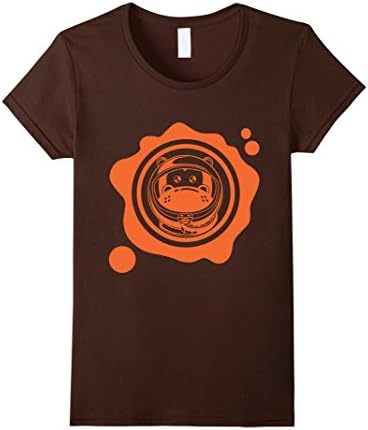 Womens Astro Hippo Shirt for Men, Women, Toddler, Kids and Teens Small Brown