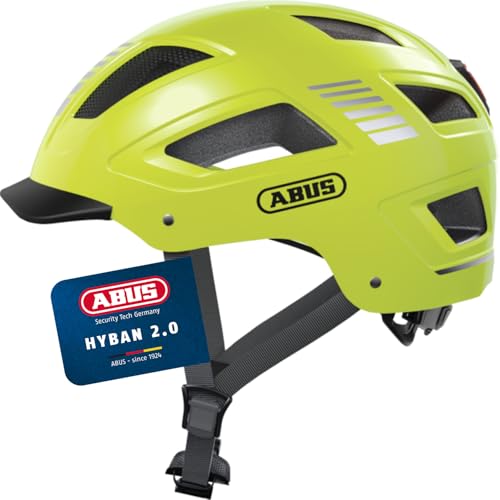 ABUS HYBAN 2.0 Fahrradhelm, Gelb (Signal Yellow), M