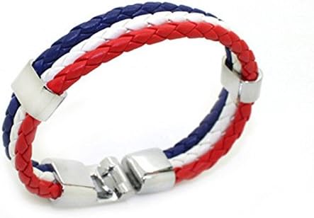 Fifa PU Leather Braided Soccer Fans Wristbands Croatia