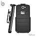 CAT S48c Holster, Heavy Duty Belt Clip Holster for Caterpillar CAT S48C (Sprint/Verizon) Features: Secure Fit, Quick Release Latch & Built-in Kickstand (Durable, Reliable and Lightweight) (Renewed)