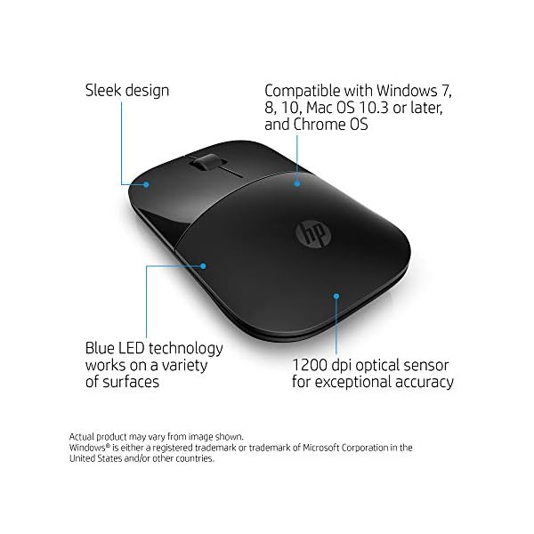 HP-Z3700-Black-24-GHz-USB-Slim-Wireless-Mouse-with-Blue-LED-1200-DPI-Optical-Sensor-Up-to-16-Months-Battery-Life HP Z3700 Black 2.4GHz USB Slim Wireless Mouse with Blue LED 1200 dpi Optical Sensor, Up to 16 Months Battery Life