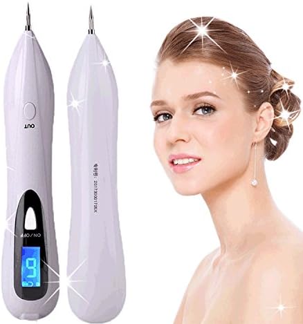 Skin Tag and Mole Removal Pen,iYous Freckle Tattoo Remover Sweep Spot with LCD Display,6 Modes For Dot,Nevus,Age Spot,Pigmentation,Birth Mark Removing,No Bleeding
