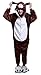 MizHome Unisex Dog Adult Performance Clothing Cosplay Hooded Pajamas Anime Costume M Brown