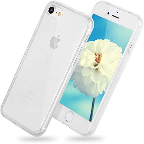 RKVMM Case for iPhone SE 2022/2020 / 7/8 (4.7") Cover [Transparent] Complete [Front: Silicone] [Back: Hard Plastic] Full Body [360 Degree] Protective Mobile Bumper Shockproof