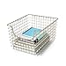 Spectrum Diversified Scoop Wire Storage Basket, Medium, Satin Nickel, 2-Pack