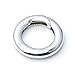 925 Sterling Silver 20mm Round Pearl Necklace Enhancer Shortener Ring Spring Clasp Connector