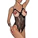 JeFF Women Lingerie Open Cup Crotchless One-piece Teddy