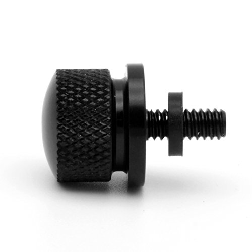 Radracing Motorcycle 1/4"-20 Thread Chrome Seat Bolt Screw fit for Harley Aluminium Billet Black (pack of 2)
