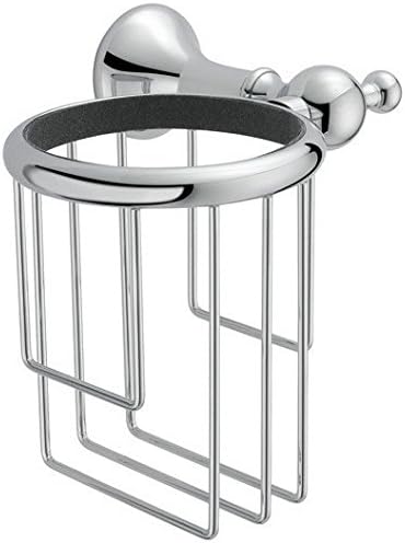 BA Regency Hair Dryer Holder 5.6", Blow Dryer Organizer - Brass (Polished Chrome)