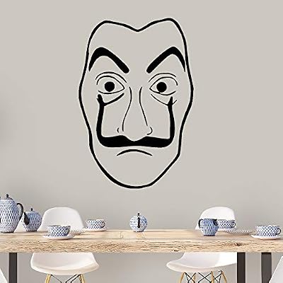 La Casa De Papel Wall Sticker Money Heist Dali Mask Wall Stickers