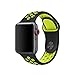 Apple Watch Band ,42MM Sport iWatch Bands Silicone Replacement Wristbands Strap for Apple Watch Series 3 Series 2 Series 1  Sport Edition , M/L Size - Black/Volt Yellow