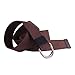 JINIU Web Football Belt for Men Casual Canvas Fabric Sport Belts Fully Adjustable D-ring Solid Color 1.5