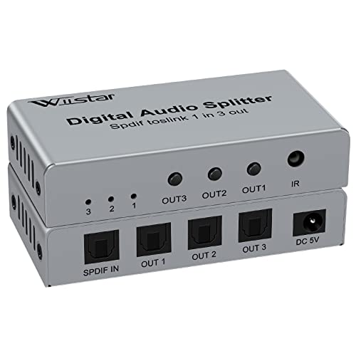 Wiistar Digital Optical Audio Splitter 1 in 3 Out