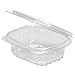 Secure Seal AD32 32-Ounce Capacity 7.25-Inch Length by 6.38-Inch Width by 2.63-Inch Height Clear Color 1 Compartment Plastic Regular Lid Hinged Deli Container 100-Pack (Case of 2)