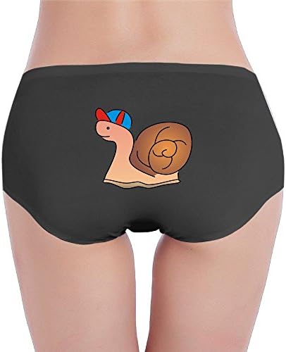 Lasong Cute Snail Women's Low-waisted Panties L Black