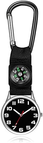 SHANF Carabiner Nurse Watch FOB Nursing Alloy Belt Hook Clip Tunic(Black)