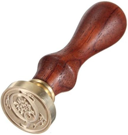 Vintage Retro Classic Wooden 26 Letter A-Z Alphabet Initial Assorted Color Sealing Seal Wax Stamp (Brown-Q)