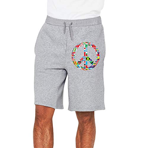Yecx-1 Men's Global Peace Jogger Shorts Pajama Short Gray