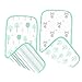 SwaddleDesigns Cotton Muslin Baby Burpies, Set of 2 Cotton Burp Cloths, Green Woodland
