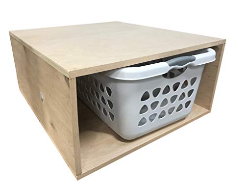 Unfinished Plywood Laundry Pedestal Without Drawer - Choose Your Size - 28W x 28L x 13H
