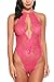 Avidlove Lingerie for Women Teddy Sexy One Piece Lace Babydoll Bodysuit Rose Red XX-Large
