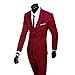Cloudstyle Mens 3-Piece Suit Notched Lapel One Button Slim Fit Formal Jacket Vest Pants Set