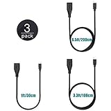 TUSITA&nbsp;Micro&nbsp;USB&nbsp;Extension&nbsp;Cable (6.5ft/200cm), Male&nbsp;to&nbsp;Female&nbsp;Extender&nbsp;Cord&nbsp;for&nbsp;Ring Solar Panel Stick Up Cam,Nest Indoor,Arlo Pro,Amazon Echo Cloud,Google Home Mini,PS4 Controller