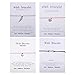 Tornado 4 Pcs Infinity Symbol/Angel Wing/Heart/Dream Wax Rope Card Make a Wish Bracelet Set Jewelry Adjustable