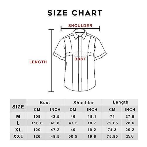 Spreadhoodie Mens Beach Shirt Casual Funky Personalised Anger Dinosaur Short Sleeve Shirt Personalised Dinosaur Parttern Hawaii Summer T-Shirts Tops Blouse L