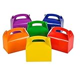 Tytroy Cardboard Bright Rainbow Colored Party Favor Treat Boxes (12 Pieces)