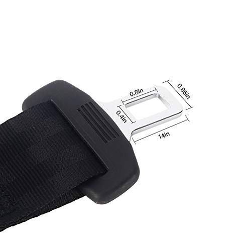 2 Pack Vehicle Specific Belt Extension (7/8 inch Metal Tongue) E11 Safety Certified Extender for Most Cars
