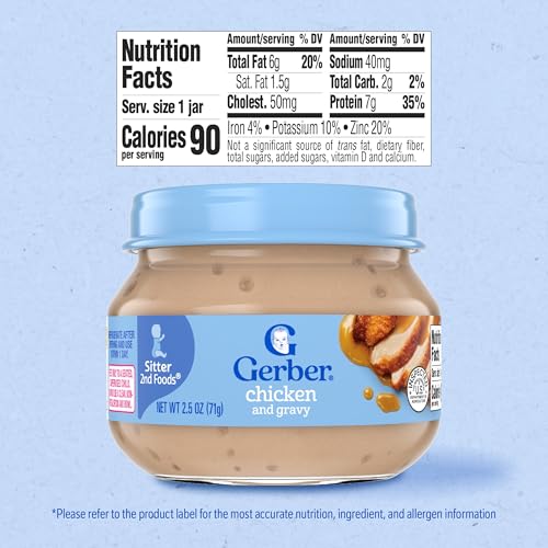 GERBER CHICKEN AND GRAVY BABY FOOD, 2.5 OZ (PACK OF 1)