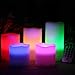 LED Lytes Flameless Candles, Set of 3 Ivory Wax, Flickering LED Candles with auto-Off Remote Control (Square Ivory Wax)
