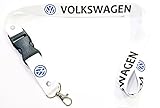VOLKSWAGEN VW WHITE LANYARDS NECK STRAP KEY CHAIN SILK 22 Inch
