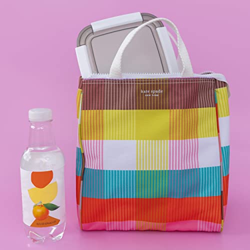 Kate Spade New York Portable Soft Cooler Lunch Bag with Silver
