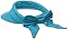 Scala Women's Deluxe Big Brim Cotton Visor with Bow, Lagoon, One Size