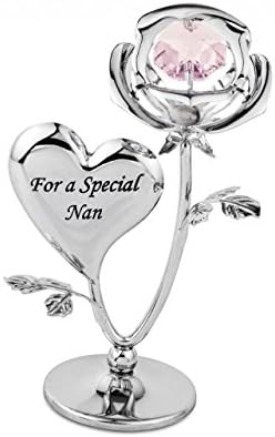 Crystocraft For a Special Nan Ornament with Swarovski Crystal, Mother’s Day, Green,rose