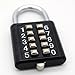 MIONI 10 Digit Push Button Combination Padlock, 5 Digit Locking Mechanism,Blue (2 Black)