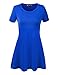 Lock and Love WT770 Womens Short Sleeve Handkerchief Hem Tunic L ROYAL_BRITE