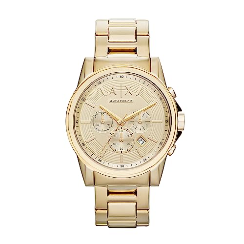 A｜X ARMANI EXCHANGE AX Chronograph Watch for Men with Leather, Stainless Steel or Silicone Band