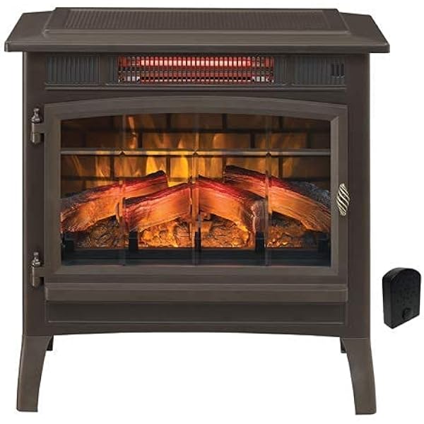 Amazon.com: Duraflame DFI-550-22 Freestanding Infrared Quartz Fireplace  Stove with Remote Control 1500W, Black : Home u0026 Kitchen
