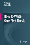 How To Write Your First Thesis