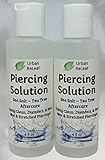 PIERCING SOLUTION 8 oz! Healing Sea Salts & Botanical AFTERCARE. Safely Clean, Disinfect & Heal New & Stretched Piercings. Gentle ~ Effective ~ 100% Natural. NON-iodized. Vitamin Rich Botanicals!