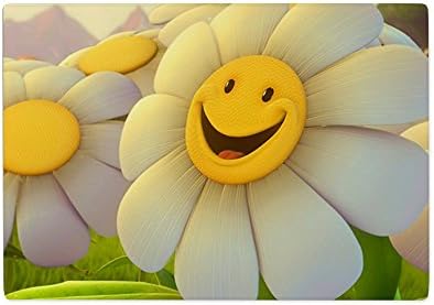 Glass Cutting Board Smiley Face Daisy Flower