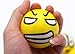 Set of 12 - Fun Face Stress Balls Cute Hand Wrist Stress Reliefs Squeeze Balls for Kids and Adults at School or Office Party Favors (Yellow Color Random Faces) (Classic)