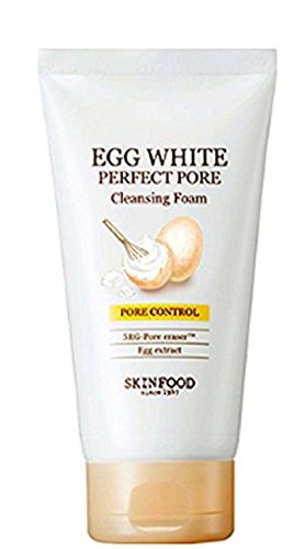 [Skinfood]Egg White Pore Mask Wash Off 125g + (NEW)Egg White Perfect Pore Cleansing Foam 150ml + Nose Pack 2pcs